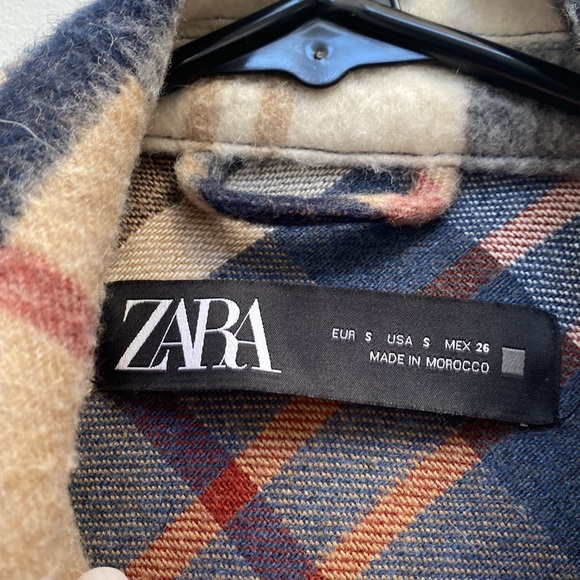 ❗️SOLD❗️Zara Plaid Shacket Size S - Picture 7 of 11